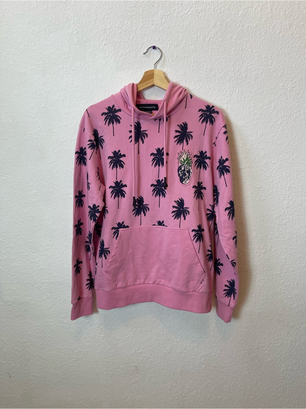 Elevenparis 100% cotton Pink pullover hoodie size S